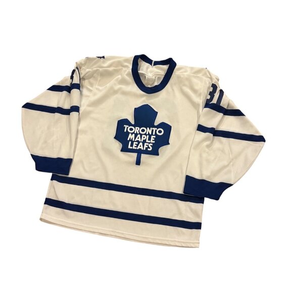 Rare Vintage 90's CCM Toronto Maple Leafs Grant Fuhr #31 NHL Hockey Jersey Small - Picture 4 of 7